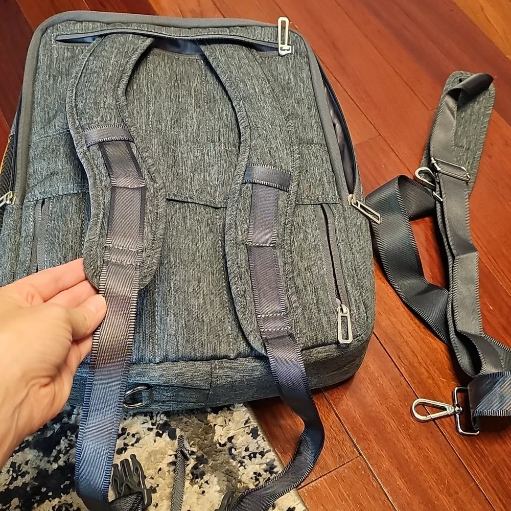 Gray Laptop Bag with Yellow Accents